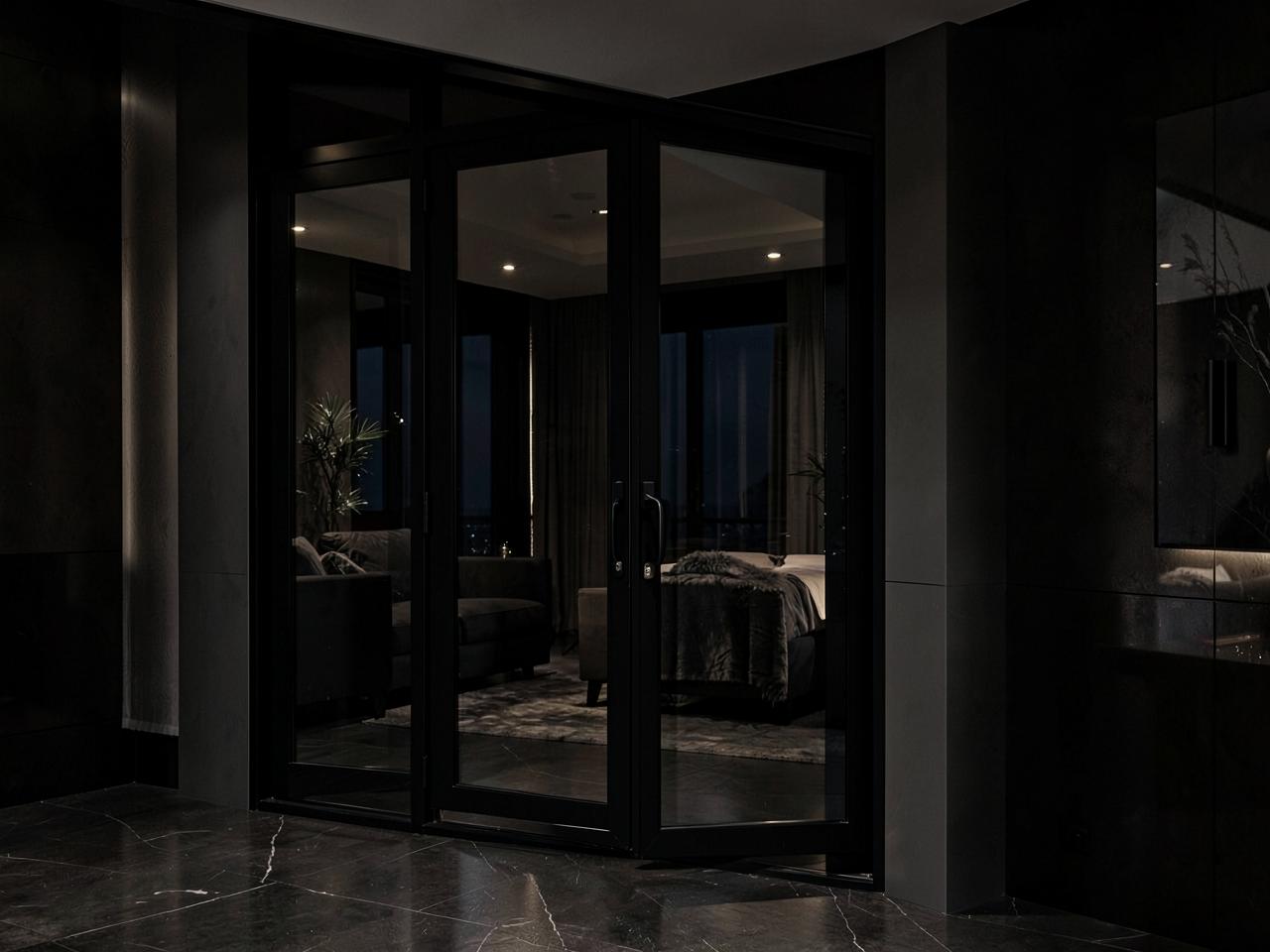 Aluminium Door & Window interior work by Ideal Decore